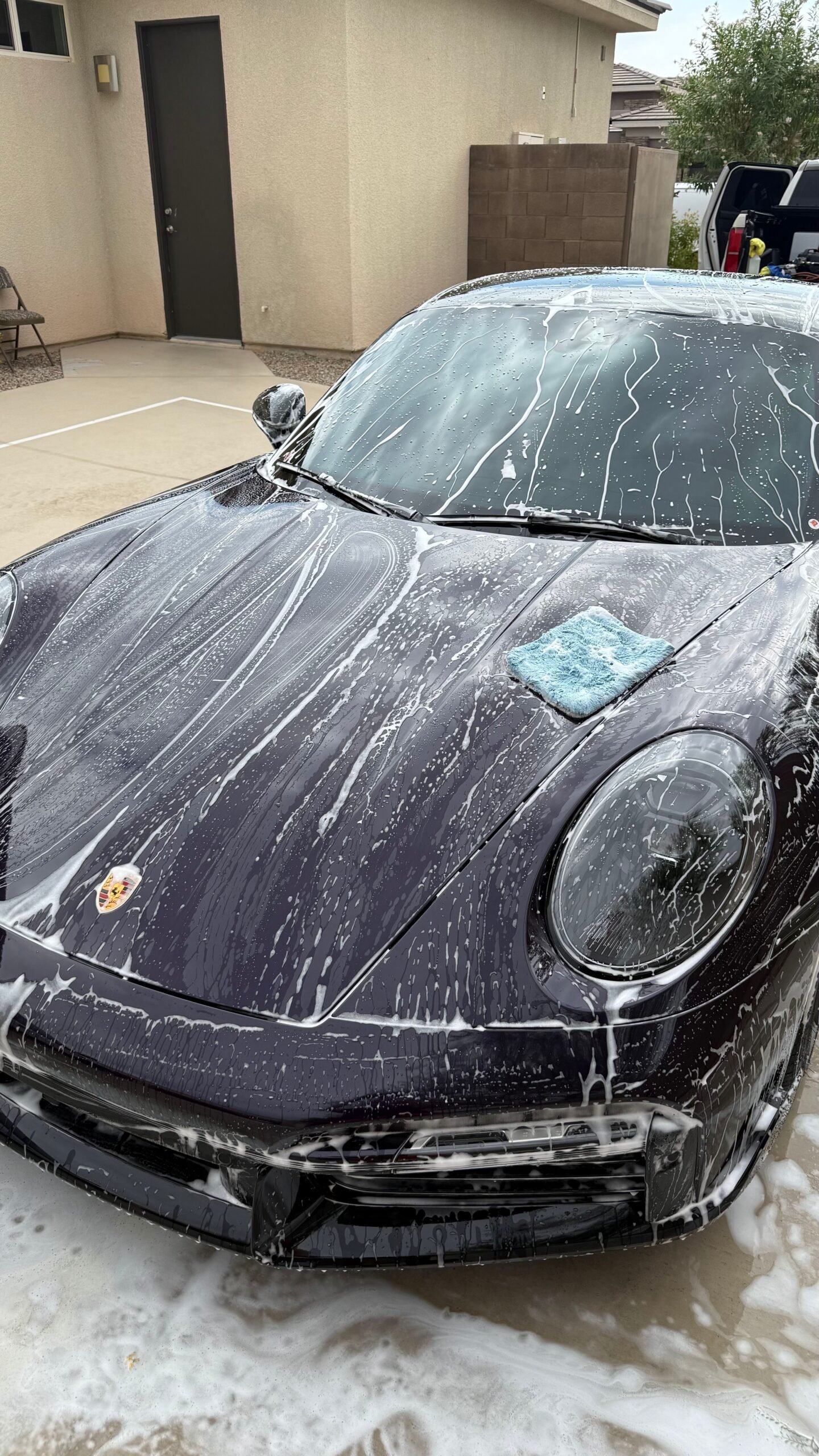 Porsche 911 with freshly polished paint after a mobile detail in Las Vegas, NV